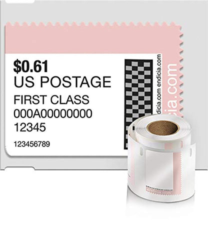 DYMO LW USPS Postage Stamp Labels for LabelWriter Label Printers, White, 1-5/8'' x 1-1/4'', 1 roll of 200 (30915)