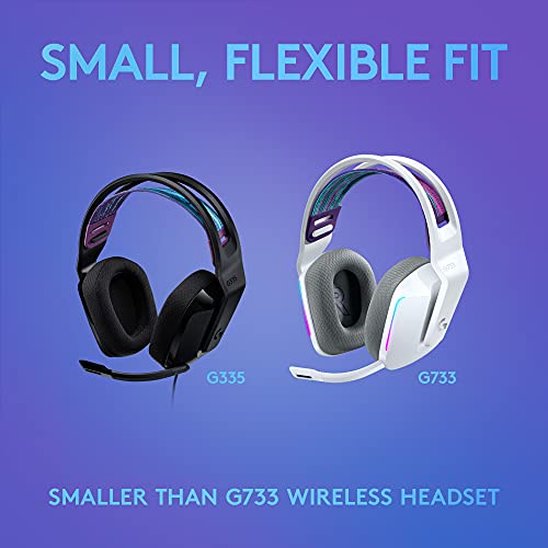 Logitech G335 Wired Gaming Headset (with Flip to Mute Microphone) - Black - color: Black, style: Wired