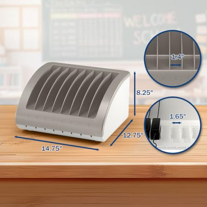 POCHAR 8-Device Universal AC Laptop Charging Station with Power Strip - size: 8 Tablet/Chromebook