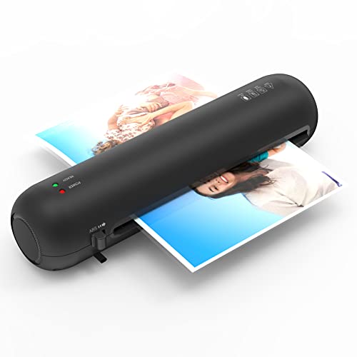 Laminator,A4 Desktop Laminator Machine Hot and Cold 9 inches Personal Laminator for Home School Office Use with Paper Cutter Trimmer Rounder Hole Puncher Binding Hoop Laminating