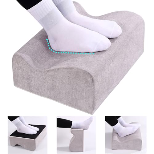 Work Foot Rest Under Desk,Comfort Foot Rest for Couch | Foot Rest For Under Desk at Work,At Soft Ergonomic Footrest, Support Foot Pillow,Heel Chair,Leg Elevation Pillow Light Grey - color: Light Grey