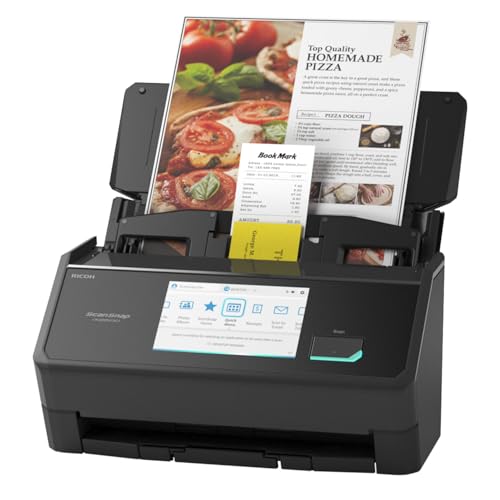 ScanSnap iX2500 Wireless or USB High-Speed Document Scanner, Black | Cloud Enabled | Photos & Receipts | Large Touchscreen | 100 page Auto Document Feeder | Mac or PC - color: ScanSnap iX2500 Black