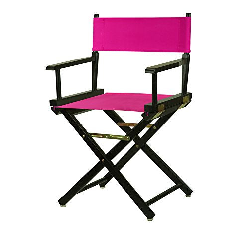 18" Director's Chair Black Frame-Magenta Canvas - color: Black Frame/Magenta Canvas, size: 18" - Classic Height, style: Black Frame
