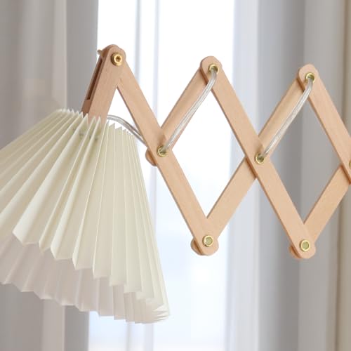 Plug in Mounted Wall Sconce, Swing Arm Wall Lamp for Bedroom, Living Room, Bedside Reading Light Fixtures with On/Off Switch,E26 Bulb Excluded (Burlywood) - color: Burlywood