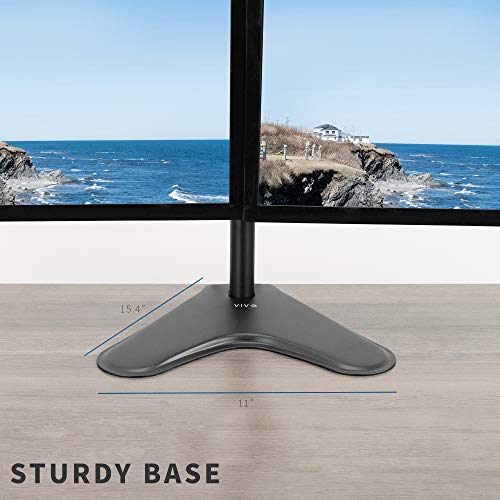 VIVO Dual 13 to 30 inch Monitor Free-Standing Mount, Fully Adjustable Desk Stand, Holds 2 Flat or Curved Display Screens, STAND-V102F - size: Dual Mount