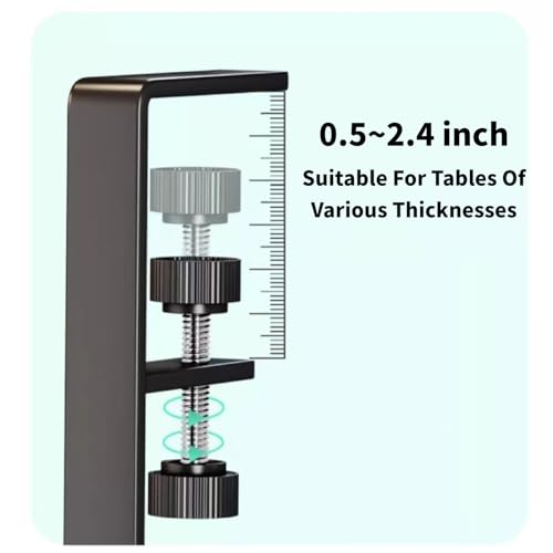 INLDY Under Desk Drawer, Desk Side Storage, Hanging Desks Organizer, Clamp On Mesh Metal Desks Organizer for Office and Home (Black)