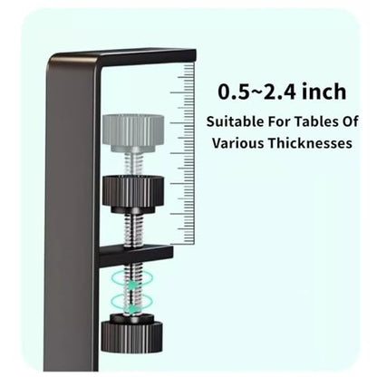 INLDY Under Desk Drawer, Desk Side Storage, Hanging Desks Organizer, Clamp On Mesh Metal Desks Organizer for Office and Home (Black)