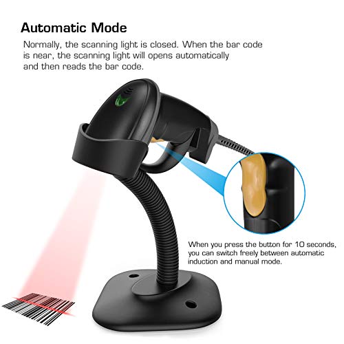 Esup Barcode Scanner with Stand USB Scanner Wired