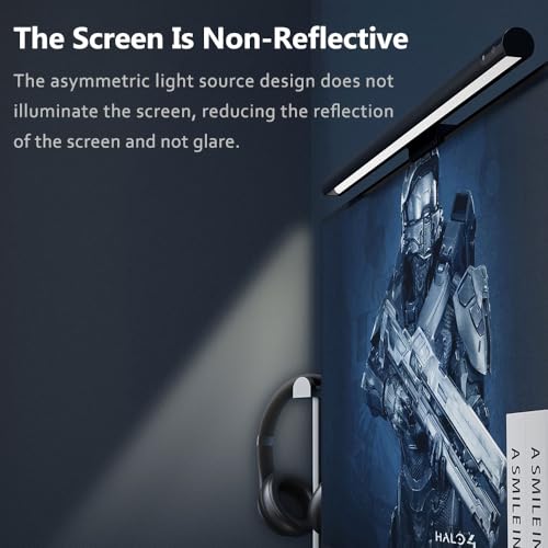 Monitor Light Bar, Touch E-Reading Monitor Light Lamp, No Screen Glare Stepless Dimming USB LED Hanging Light for Work and Office