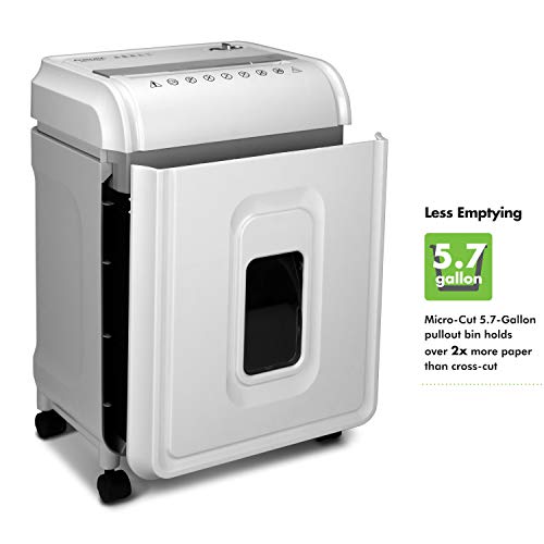 Aurora AU1480MA Professional Grade 14-Sheet Micro-Cut Paper and CD/Credit Card Shredder/ 30 Minutes Continuous Run Time, White/Gray - style: 14-Sheet Microcut Anti-Jam 30 Min