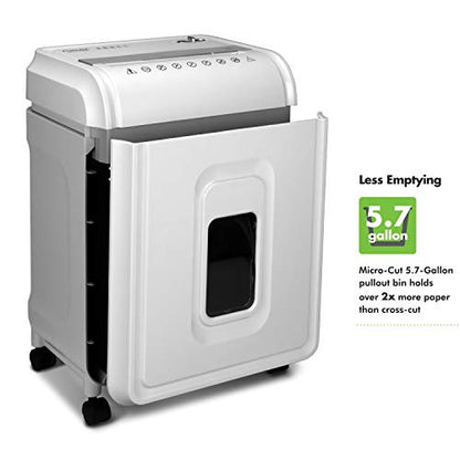 Aurora AU1480MA Professional Grade 14-Sheet Micro-Cut Paper and CD/Credit Card Shredder/ 30 Minutes Continuous Run Time, White/Gray - style: 14-Sheet Microcut Anti-Jam 30 Min