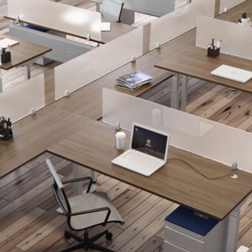 Desk Divider, Lightweight Matte Frosted Acrylic Office Partitions, Translucent Desk Acoustic Partitions Offices Schools Divider Board, 11.8in High Low Fence - size: 47.2x11.8in