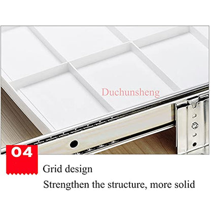 IBOWZ Keyboard Drawer Tray Slide-Out Keyboard Tray,Ergonomic Sliding Under Desk Keyboard Platform,Relieve Muscle Fatigue,Keyboard Shelf Easy to Install,with 360°Rotation Mouses Tray/White - color: Black