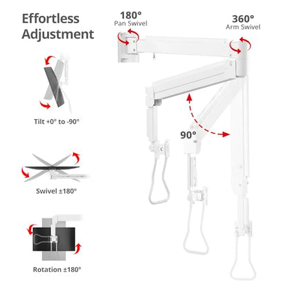 SIIG Single Monitor Wall Mount, 17"-32", 17.6 lbs, CE-MT5W11-S1 | Wall-mount one monitor from 17"-32" up to 17.6 lbs; gas-spring adjustment and VESA support confirm wall placement.