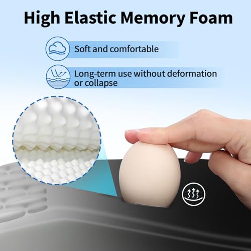 YIWEI Ergonomic Mouse Pad with Wrist Rest for Carpal Tunnel Pain Relief - color: Gradient Black