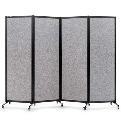 Room Partition 2.0 Upgrade Version,8'2"L* 6'7"H,4 Panel,Light Grey - color: Light Grey, size: 4