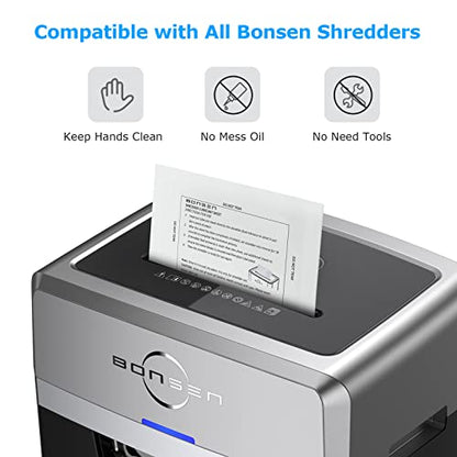 BONSEN 8-Sheet Shredders for Home Office & 50 Pack Lubricant Sheets
