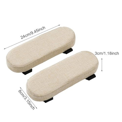 Office Chair Armrest Pad Elbow Cushion Thick Removable Cover Desk Chair Armrest Cushion Arm Padding for Recliners Sofa Home, Beige - color: Beige