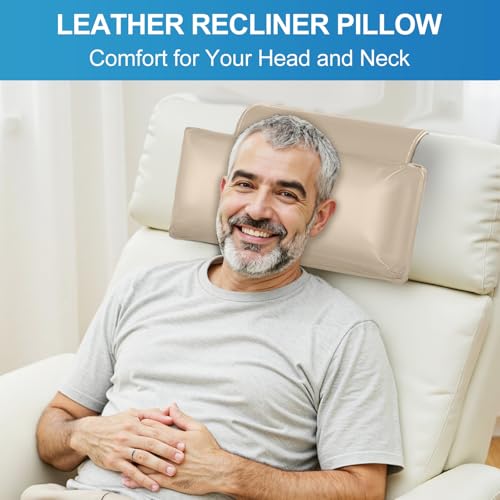 Recliner Pillow, Adjustable Neck & Head Support Pillow - color: Beige