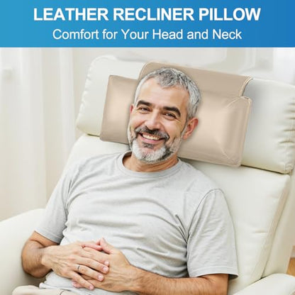 Recliner Pillow, Adjustable Neck & Head Support Pillow - color: Beige