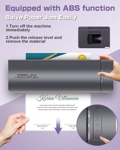 Qfun Office Presentation Laminator Machine 11x17 with 30 Laminating Sheet - color: Gray