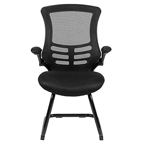 Flash Furniture Mesh Reception Chair with Flip-Up Arms, Black - color: Black Mesh