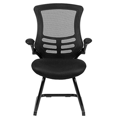 Flash Furniture Mesh Reception Chair with Flip-Up Arms, Black - color: Black Mesh