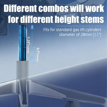 Office Chair Cylinder Replacement - Sytopia Fix Sinking Office Chairs, 4 Pieces Clamps Prevent Office Chair Cylinder from Sinking, up to 5 Inches, No Tools required, Only fits 28mm Piston