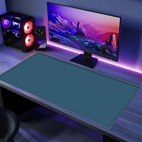 L&B Mercantile American Flag XXL Deskpad, Desk Mat for Computer Keyboard and Mouse – Patriotic USA Gaming Mousepad, Extra Long XL Mouse Pad for Laptop Office Desk. (Blue) - color: Blue