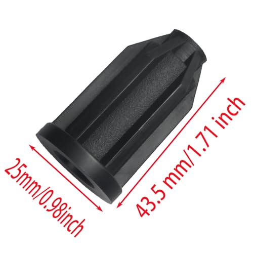 10 Pcs Black Plastic Caster Rod Insert Sleeve Suitable for Universal Wheel Rod Inserts for Chair Casters, Furniture Legs & Swivel Wheels