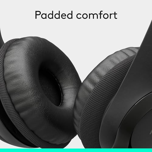 Logitech H390 Wired Headset PC/Laptop Stereo Headphones, USB-A, Black - style: USB-A