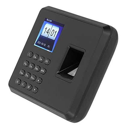 Sonew Attendance Machine, 2.4in Attendance Machine Fingerprint Biometric TFT Colou, Time Clock for Employees Small Business(US-Black)
