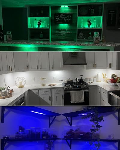 Under Cabinet Lights Wireless, 48-LED Under Cabinet Lighting Rechargeable, Closet Light with Timer & Dimmable, Under Counter Lights for Kitchen Shelf Pantry Desk (4 Packs) - color: RGB/4 Pack