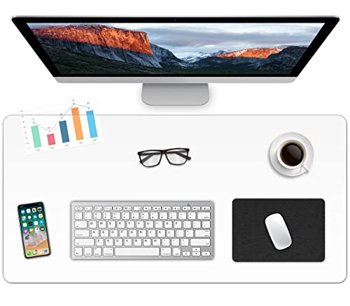 24 x 36 Inches Clear Desk Pad Blotter Plastic Transparent Desk Mat for Desktop PVC Vinyl Table Pad Easy Clean Desk Cover Protector for Writing Desk Tabletop Office Computer with Mouse Pad - color: Clear, size: 24x36 inch