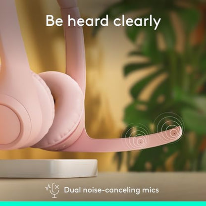 Logitech Zone 300 Wireless Bluetooth Headset with Noise Canceling - Rose - color: Rose