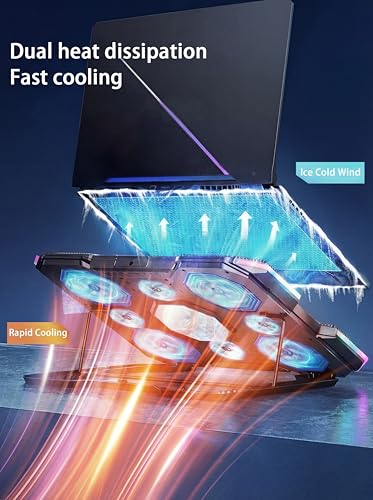 Laptop Cooling Pad with 8-Fan &Thermoelectric Cooler for 15.6-21In Laptops