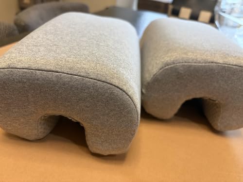 Armrest Cushion for Office Chairs - Soft Elbow Support Pad with Non-Slip Bottom, Fits Most Chairs 2-Piece (Gray) - color: Gray