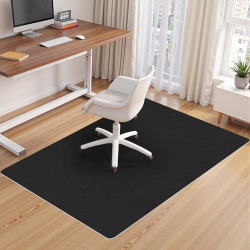 Office Chair Mat,Hard Floor Chair Mat Suitable for Hardwood and Tile Floors,Large Non-Slip Floor Protection Mat,Does Not Pill,Black(36"x48") - color: Black, size: 36"x48"