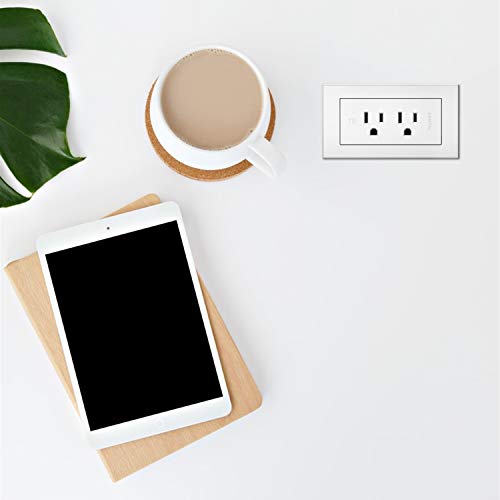 Legrand radiant Recessed Furniture Power Strip 2 Outlet White 6 Ft Cord | Wiremold Commercial Rated, Utlra Durable, Child Safe Tamper Resistant, Easy Installation, Screwless Bezel, Low Profile