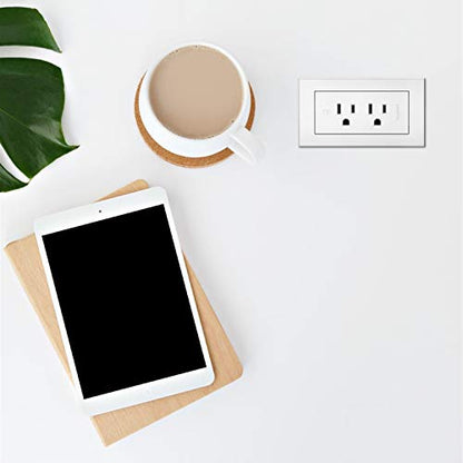 Legrand radiant Recessed Furniture Power Strip 2 Outlet White 6 Ft Cord | Wiremold Commercial Rated, Utlra Durable, Child Safe Tamper Resistant, Easy Installation, Screwless Bezel, Low Profile