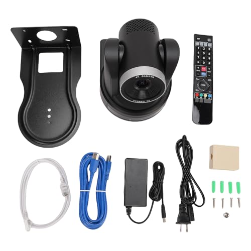 Bewinner 4K Conference Room Camera System, AI Auto Tracking PTZ Camera, 12X Optical Zoom, USB3.0 Conference Webcam with Remote Control for Online Meetings (US Plug)