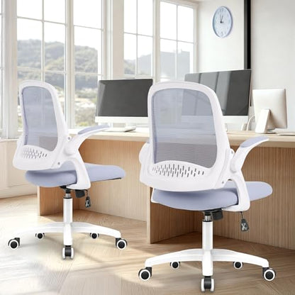 NEO CHAIR Office Desk Chair, Ergonomic Mesh with Flip-Up Armrests, Purple - color: Purple