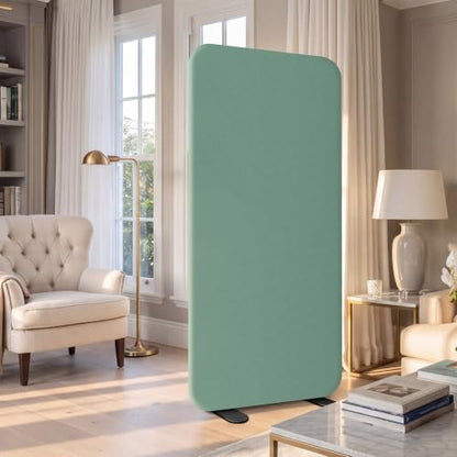 DECOLAB Standing Room Divider, Space Privacy Partition 29"x65", Aqua - color: Aqua