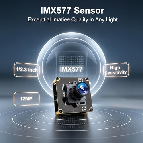 12MP USB Camera Module, USB 3.0 230FPS High Speed Camera | No Distortion 88 Degree Wide Angle Lens, Support Windows/Linux/Android/Mac OS/Raspberry Pi