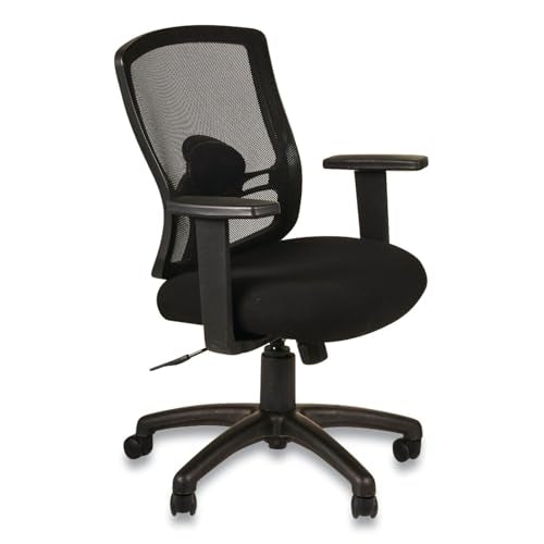 Alera Etros Series Mesh Mid-Back Petite Swivel/Tilt Chair, Black