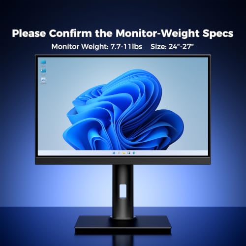 Single VESA Monitor Stand for Monitor Weight 7.7-11lb, 24-27″ - size: Only for 7.7-11 lb Monitor