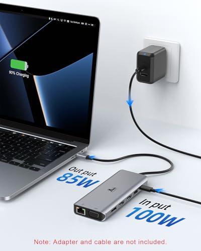 USB C Docking Station 4 Monitors, LIONWEI 13-in-1 USB C Hub for Laptop Mac - color: 13-in-1 (4 Monitor)