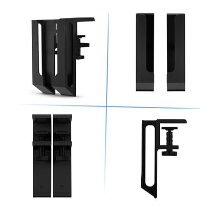 BRAINWAVZ Laptop Holder for Side of Desk, 1.2" / 31mm, Adjustable Length, Ideal for Macbooks, Surface, Keyboards, Switch, Tablets & More, Easy to Install, Screw On Desk - color: Black Desk Edge Mount