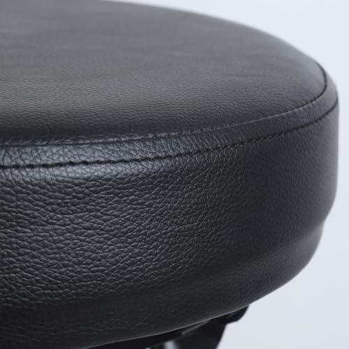 Guitar Stool, Foldable Padded Seat with Built-in Stand & Footrest, Retractable Hook Non-Slip Feet for Acoustic Electric Bass Home Studio Practice (Black-B) - color: Black-b