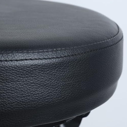 Guitar Stool, Foldable Padded Seat with Built-in Stand & Footrest, Retractable Hook Non-Slip Feet for Acoustic Electric Bass Home Studio Practice (Black-B) - color: Black-b
